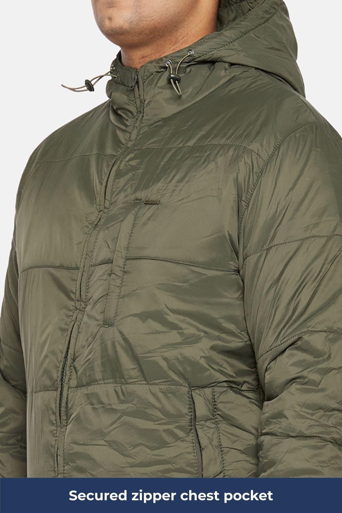 Olive Plus Size Puffer Jacket | Men